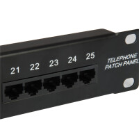 Equip 125298, RJ-45, Cat3, Schwarz, Rackeinbau, 1U, RoHS