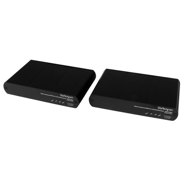 StarTech.com USB HDMI über Cat5e / 6 KVM Konsolen Extender mit 1080p unkomprimiertem Video - 100m, AV-Sender & -Empfänger, Kabelgebunden, 100 m, 1920 x 1200 Pixel, Schwarz, Aluminium