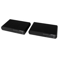 StarTech.com USB HDMI über Cat5e / 6 KVM Konsolen Extender mit 1080p unkomprimiertem Video - 100m, AV-Sender & -Empfänger, Kabelgebunden, 100 m, 1920 x 1200 Pixel, Schwarz, Aluminium