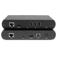 StarTech.com USB HDMI über Cat5e / 6 KVM Konsolen Extender mit 1080p unkomprimiertem Video - 100m, AV-Sender & -Empfänger, Kabelgebunden, 100 m, 1920 x 1200 Pixel, Schwarz, Aluminium