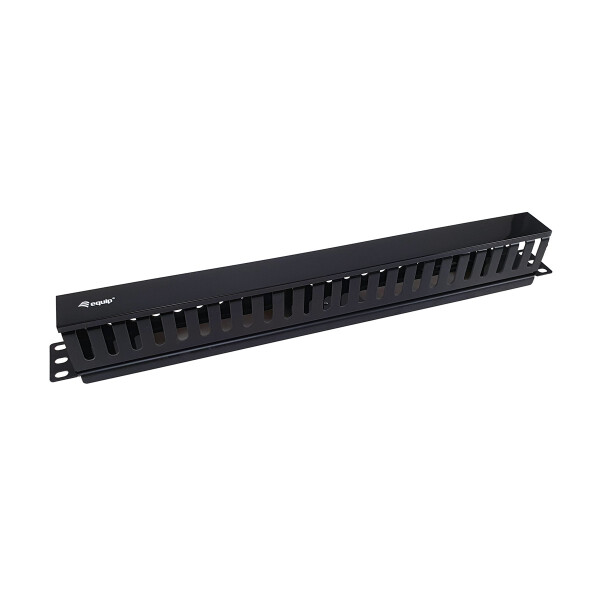 Equip 19" Rack Mount Kabelmanagement-Panel, Schwarz, Kabelmanagementtafel, Schwarz, 1U, China, 482,6 mm, 44,5 mm