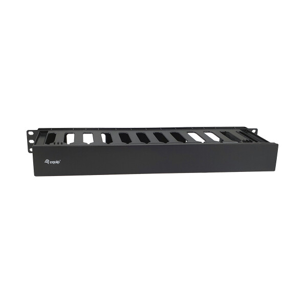 Equip 19" Rack Mount Kabelmanagement-Panel, Schwarz, Kabelmanagementtafel, Schwarz, Acrylnitril-Butadien-Styrol (ABS), 1U, China, 482,6 mm