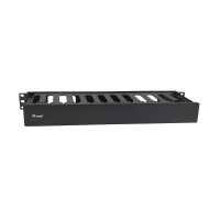 Equip 19" Rack Mount Kabelmanagement-Panel, Schwarz, Kabelmanagementtafel, Schwarz, Acrylnitril-Butadien-Styrol (ABS), 1U, China, 482,6 mm