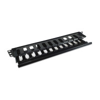 Equip 19" Rack Mount Kabelmanagement-Panel, Schwarz, Kabelmanagementtafel, Schwarz, Acrylnitril-Butadien-Styrol (ABS), 1U, China, 482,6 mm