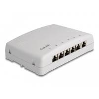 Delock Mini Desktop Patchpanel 6 Port Cat.6A grau, RJ-45, Cat6a, Grau, Acrylnitril-Butadien-Styrol (ABS), 148,8 mm, 164 mm