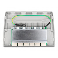 Delock Mini Desktop Patchpanel 6 Port Cat.6A grau, RJ-45, Cat6a, Grau, Acrylnitril-Butadien-Styrol (ABS), 148,8 mm, 164 mm