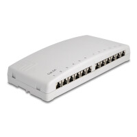 Delock Mini Desktop Patchpanel 12 Port Cat.6A grau,...