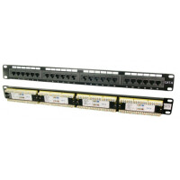 LogiLink Patch Panel 19" CAT6 24-Port, Schwarz