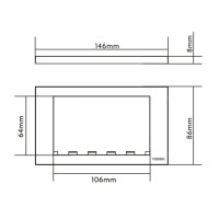 Vision TC3 SURR2G, Weiß, 146 mm, 86 mm, 8 mm, 1...