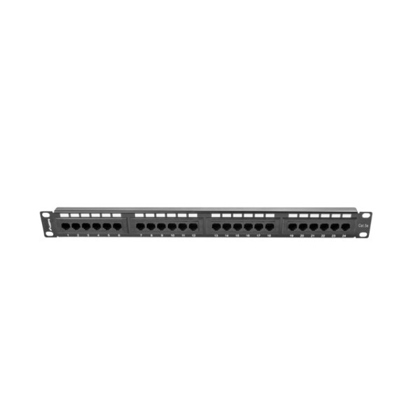 Lanberg PPU5-1024-B, RJ-45, Cat5, Cat5e, Schwarz, Metall, Rackeinbau, 1U