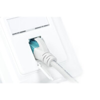 DIGITUS CAT 6A Klasse EA Netzwerkdose, designkompatibel, geschirmt, Unterputz