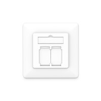 DIGITUS CAT 6A Klasse EA Netzwerkdose, designkompatibel, geschirmt, Unterputz