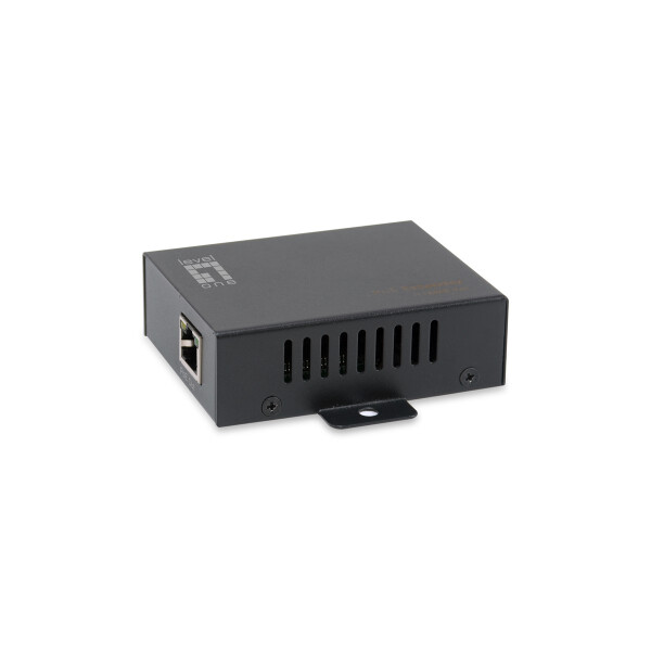 LevelOne 1-Port RJ-45 Gigabit PoE Repeater, IEEE 802.3, IEEE 802.3af, IEEE 802.3at, IEEE 802.3u, IEEE 802.3x, Schwarz, 100 m, China, 0 - 40 °C, 0 - 90%