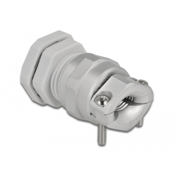 Delock Kabelverschraubung PG11 mit Zugentlastung und Biegeschutz grau, Grau, Metall, Kunststoff, 1 Stück(e), Gerade, PG11, 8 mm