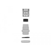 Delock Kabelverschraubung PG11 mit Zugentlastung und Biegeschutz grau, Grau, Metall, Kunststoff, 1 Stück(e), Gerade, PG11, 8 mm