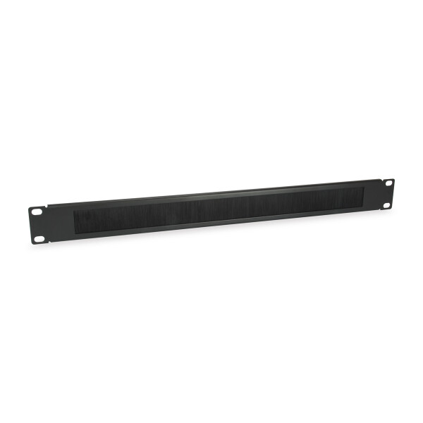 Equip Kabeldurchführungs-Panel, Schwarz, Bürstenleiste, Schwarz, 1U, CE, 48,3 cm (19"), 482,6 mm