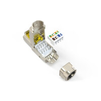 DIGITUS CAT 8.1 Feldstecker, geschirmt, werkzeugfreier Montageanschluss