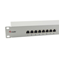 Equip 16-Port Cat.6 Ungeschirmtes Patch Panel, Hellgrau, 10/100/1000Base-T(X), Gigabit Ethernet, 1000 Mbit/s, RJ-45, Cat6, Grau