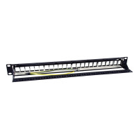 Equip 769327, Keystone, Schwarz, Metall, Rackeinbau, 1U, RoHS
