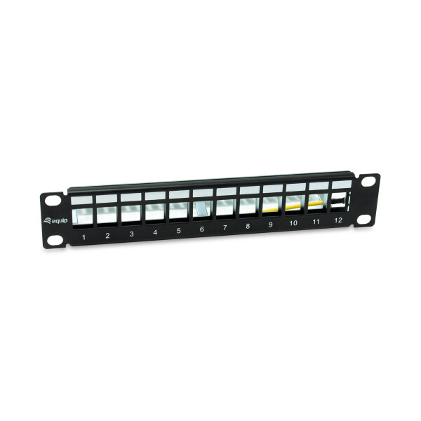 Equip 769331, Keystone, Schwarz, Metall, Rackeinbau, 1U, RoHS