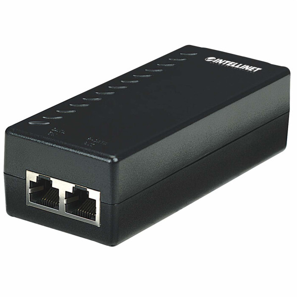 Intellinet PoE-Injektor, 1 Port, 48 V, IEEE 802.3af-konform, Schnelles Ethernet, 10,100 Mbit/s, IEEE 802.3, IEEE 802.3af, IEEE 802.3u, Cat5, Schwarz, SCP