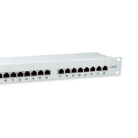 Equip 24-Ports Cat.6 Geschirmtes Patch Panel, Hellgrau, 10/100/1000Base-T(X), Schnelles Ethernet, Gigabit Ethernet, 1000 Mbit/s, RJ-45, Cat6, Grau