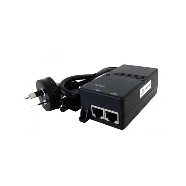 Grandstream POE-INJ, Gigabit Ethernet, Schwarz, 48 V, Vereinigtes Königreich