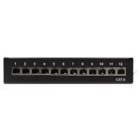 LogiLink NP0017, Cat6, S/UTP (STP), Schwarz, Stahl, RoHS,...