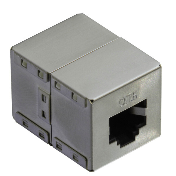 VALUE RJ-45 Kupplung geschirmt, Kat. 6, RJ-45, Silber, Metall