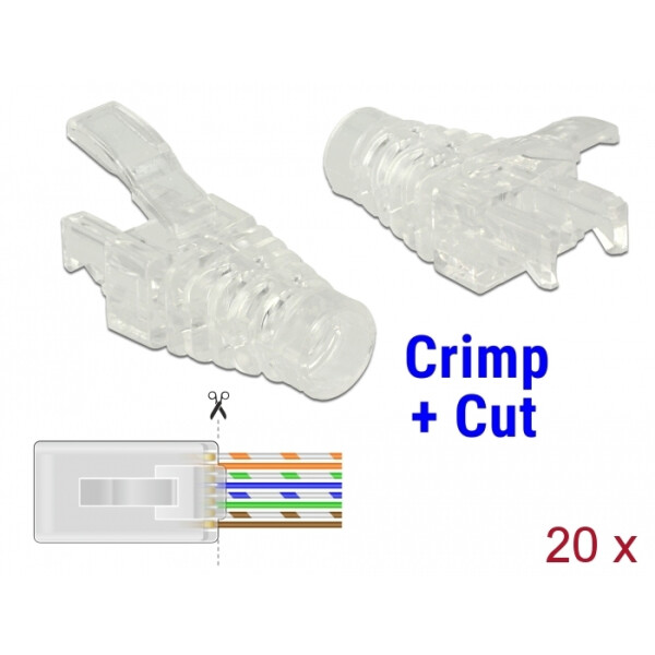 Delock 86455, RJ-45, Transparent, 19,4 mm, 28,4 mm, 11,8 mm, 20 Stück(e)