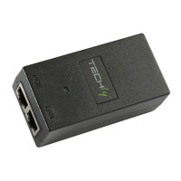 Techly I-SWHUB-1500STY, Schnelles Ethernet, 10,100 Mbit/s, IEEE 802.3af, Schwarz, 100 m, 48 V