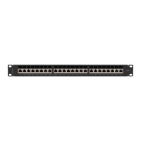 Lanberg PPS7-1024-B, Cat7, F/UTP (FTP), Schwarz, ABS, Metall, Rackeinbau, 1U