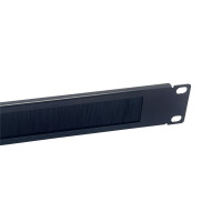 Equip 10" Bürstenleiste 1HE, Schwarz, Bürstenleiste, Schwarz, Stahl, 1U, China, 25,4 mm