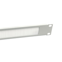 Equip 10" Bürstenleiste 1HE, Hellgrau, Bürstenleiste, Hellgrau, Stahl, 1U, China, 25,4 mm