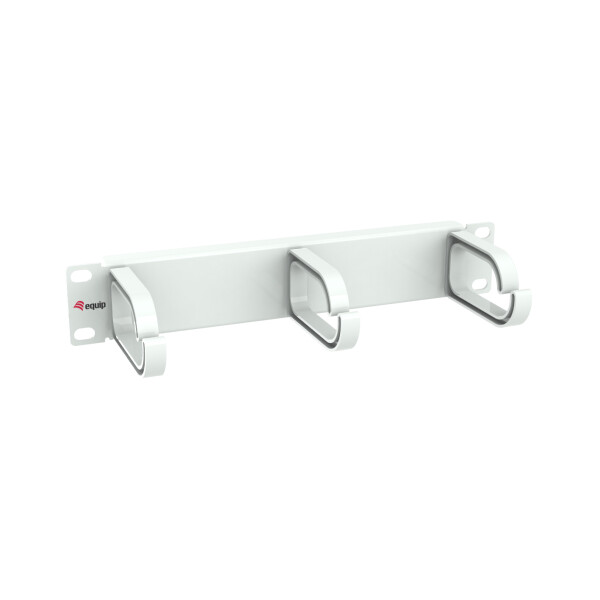 Equip 10" Kabelmanagement-Panel, 1HE, Hellgrau, Kabelmanagementtafel, Hellgrau, Kunststoff, Stahl, 1U, China, 25,4 mm