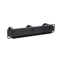 Equip 10" Kabelmanagement-Panel, 1HE, Schwarz, Kabelmanagementtafel, Schwarz, Kunststoff, Stahl, 1U, China, 25,4 mm