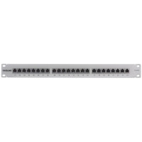 Intellinet 24-Port Cat6 Patchpanel, geschirmt, FTP, 1 HE, Klemmleisten mit 90 Grad abgewinkelten Kabeleinführungen, IEEE 802.3, IEEE 802.3ab, IEEE 802.3u, Schnelles Ethernet, Gigabit Ethernet, RJ-45, Gold, Cat6, F/UTP (FTP)