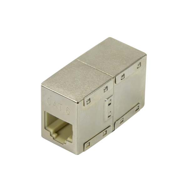 LogiLink NP0058, Flach, Metallisch, RJ-45, RJ-45, Weiblich, Weiblich