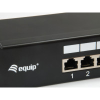 Equip Cat.6 Geschirmtes Patch Panel, Schwarz, 10/100/1000Base-T(X), Gigabit Ethernet, 1000 Mbit/s, RJ-45, Cat6, Schwarz