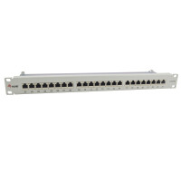 Equip 24-Port Cat.6A Geschirmtes Patch Panel, Hellgrau,...