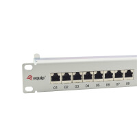 Equip 24-Port Cat.6A Geschirmtes Patch Panel, Hellgrau,...