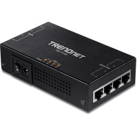 TRENDnet TPE-147GI, Gigabit Ethernet, 1000 Mbit/s, IEEE 802.3, IEEE 802.3ab, IEEE 802.3af, IEEE 802.3at, IEEE 802.3u, Schwarz, CE, FCC, 100 - 240 V