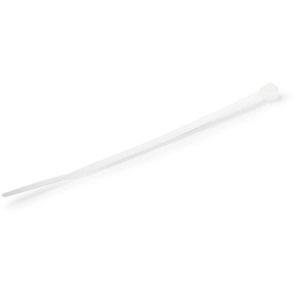 StarTech.com Kabelbinder 100x2 mm - Selbstsichernde Nylon-Kabelbinder mit Gebogener Spitze, Bündeldurchmesser bis zum 22 mm , 8 kg Zugfestigkeit, 94V-2/UL, 1000 Stück - Weiß, Lösbarer Kabelbinder, Nylon, Kunststoff, Weiß, 2,2 cm, V2, -40 - 85 °C