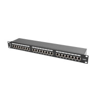 Lanberg PPS6-1024-B, RJ-45, Cat6, Schwarz, Metall, 1U,...