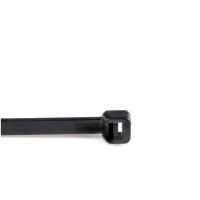 StarTech.com 25 cm Kabelbinder - 4 mm breit, 68 mm Bündeldurchmesser, 22 kg Zugfestigkeit, selbstsichernde Nylon-Kabelbinder mit gebogener Spitze, 94V-2/UL geprüft, schwarz, 100 Stück, Lösbarer Kabelbinder, Nylon, Kunststoff, Schwarz, 6,8 cm, V2, -40 - 85