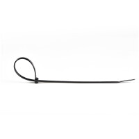 StarTech.com Kabelbinder - 203x4 mm, selbstsichernde Nylon-Kabelbinder mit gebogener Spitze, 22 kg Zugfestigkeit, 94V-2/UL, schwarz, 100 Stück, Lösbarer Kabelbinder, Nylon, Kunststoff, Schwarz, 4 cm, V2, -40 - 85 °C