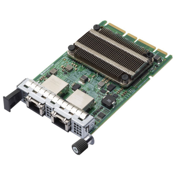 BROADCOM NetXtreme N210GBT 2 x 10GBASE-T OCP 3.0, Eingebaut, Kabelgebunden, PCI Express, Ethernet, 10000 Mbit/s, Grün