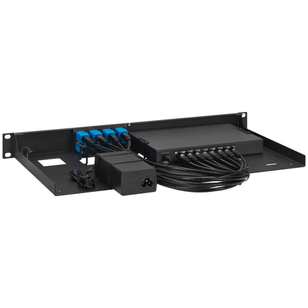 Rackmount.IT RM-OM-T3, Montageschelle, Schwarz, 1U, RoHS, Niederlande, OC200 TL-SG2008 TL-SG2008P TL-SG2210P