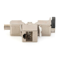 DIGITUS CAT 6A Keystone Modul, geschirmt mit intelligentem Kabelmanager, Set (24 Stück)