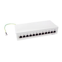 LogiLink NP0017A, Cat6, Grau, Stahl, Rackeinbau, 1U, RoHS